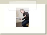Jeff rehearsing for his play HOW TO MAKE AN AMERICAN FAMILY.